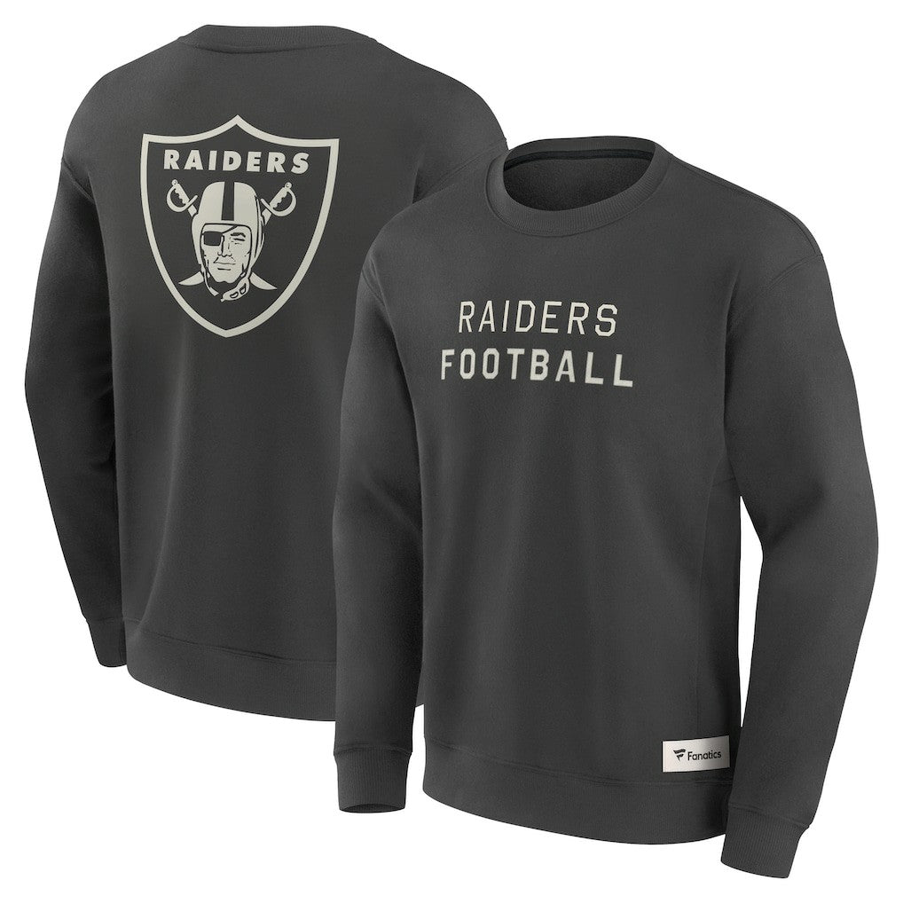 Las Vegas Raiders Elements Future Ground Lettering Pullover Sweatshirt Charcoal | Fanatics