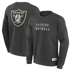 Las Vegas Raiders Elements Future Ground Lettering Pullover Sweatshirt Charcoal | Fanatics