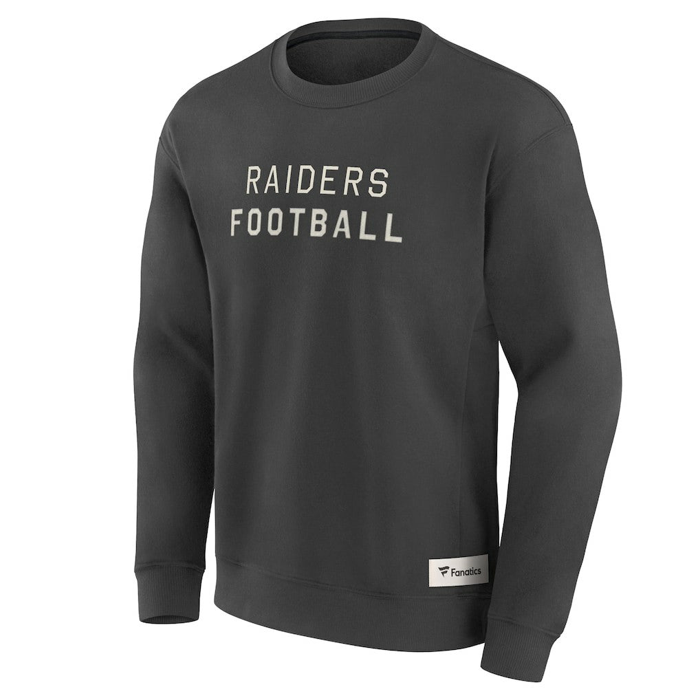 Las Vegas Raiders Elements Future Ground Lettering Pullover Sweatshirt Charcoal | Fanatics