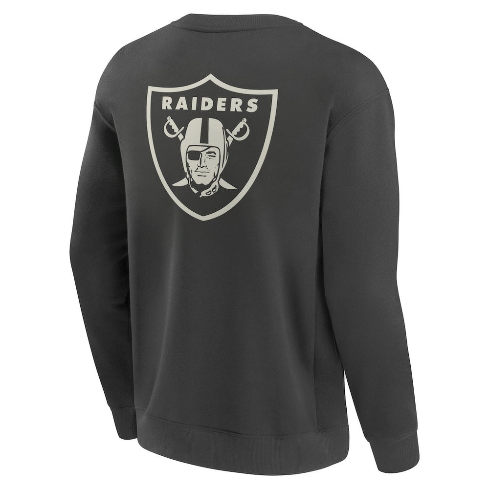 Las Vegas Raiders Elements Future Ground Lettering Pullover Sweatshirt Charcoal | Fanatics