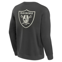Las Vegas Raiders Elements Future Ground Lettering Pullover Sweatshirt Charcoal | Fanatics