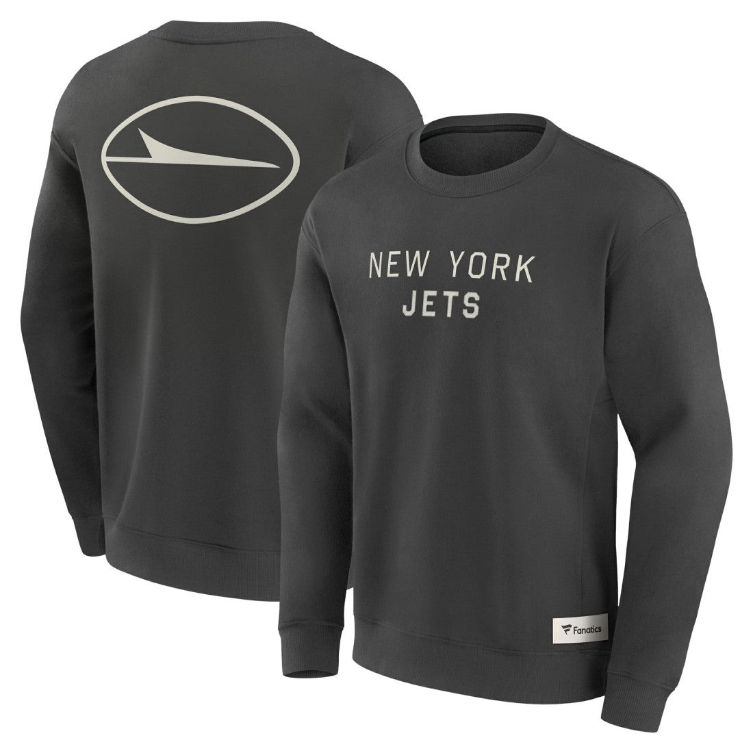 New York Jets Elements Future Ground Lettering Pullover Sweatshirt Charcoal | Fanatics