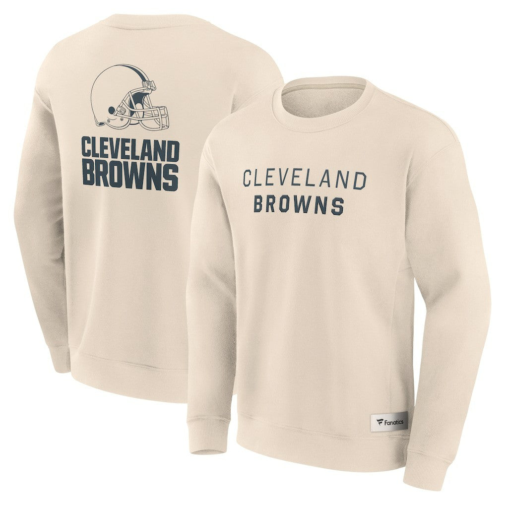 Cleveland Browns Elements Future Ground Lettering Pullover Sweatshirt Cream | Fanatics