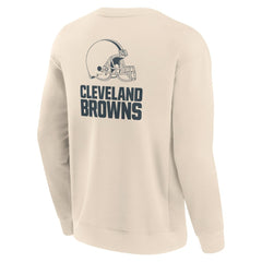 Cleveland Browns Elements Future Ground Lettering Pullover Sweatshirt Cream | Fanatics