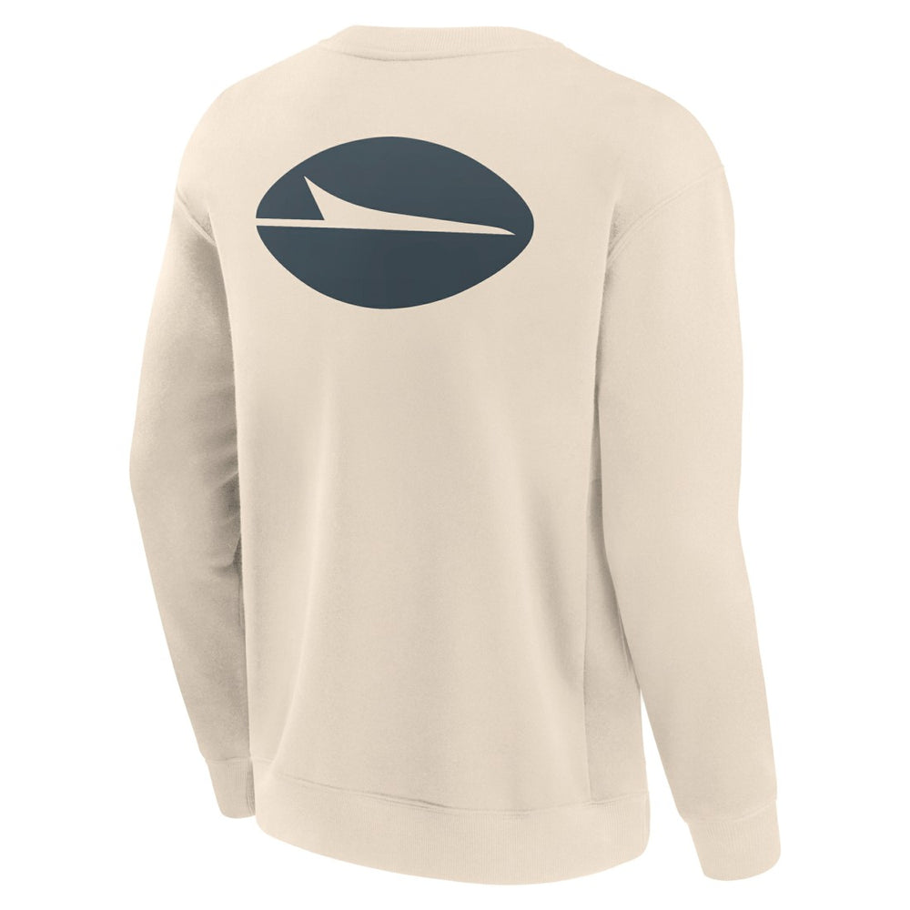 New York Jets Elements Future Ground Lettering Pullover Sweatshirt Cream | Fanatics