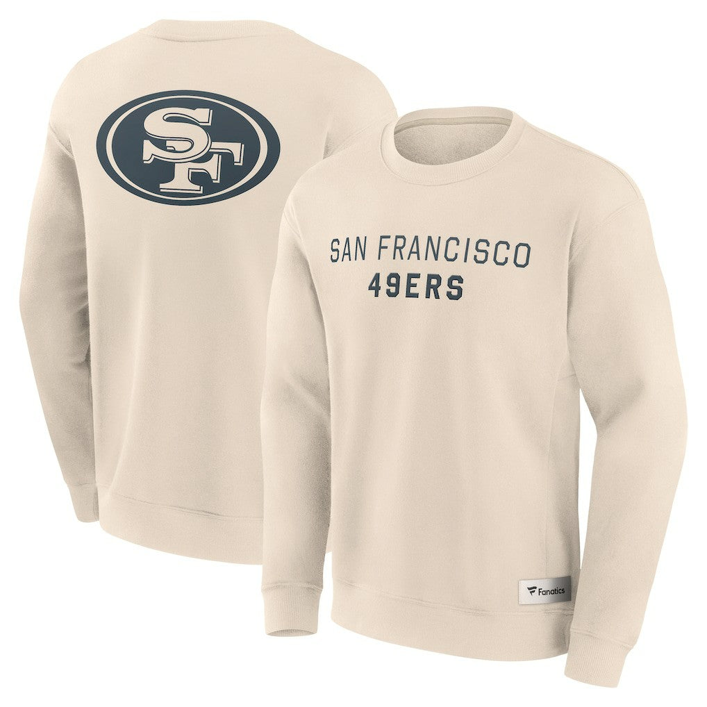 San Francisco 49ers Elements Future Ground Lettering Pullover Sweatshirt Cream | Fanatics