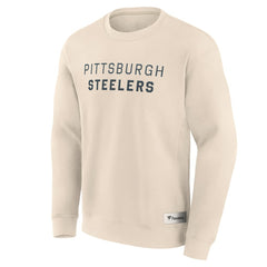 Pittsburgh Steelers Elements Future Ground Lettering Pullover Sweatshirt Cream | Fanatics