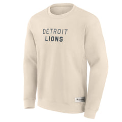 Detroit Lions Elements Future Ground Lettering Pullover Sweatshirt Cream | Fanatics