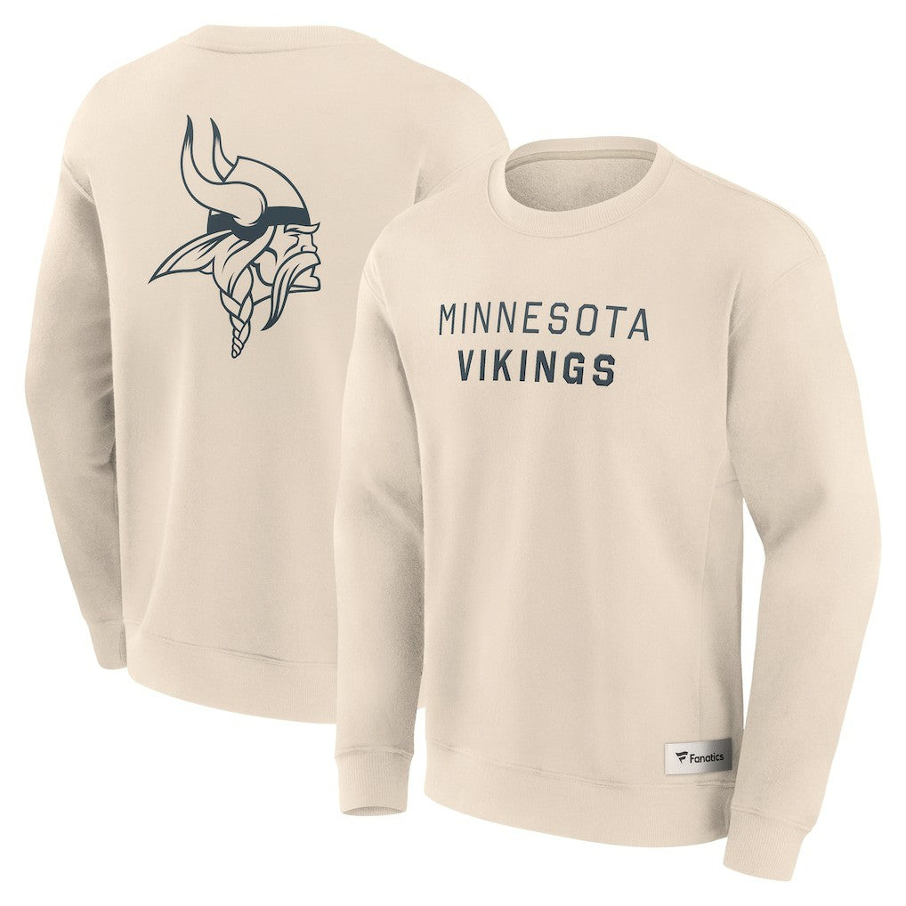 Minnesota Vikings Elements Future Ground Lettering Pullover Sweatshirt Cream | Fanatics