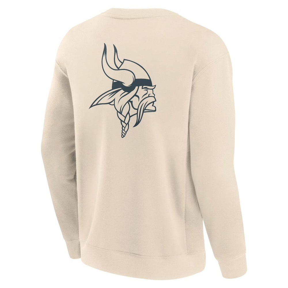 Minnesota Vikings Elements Future Ground Lettering Pullover Sweatshirt Cream | Fanatics