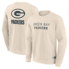 Green Bay Packers Elements Future Ground Lettering Pullover Sweatshirt Cream | Fanatics