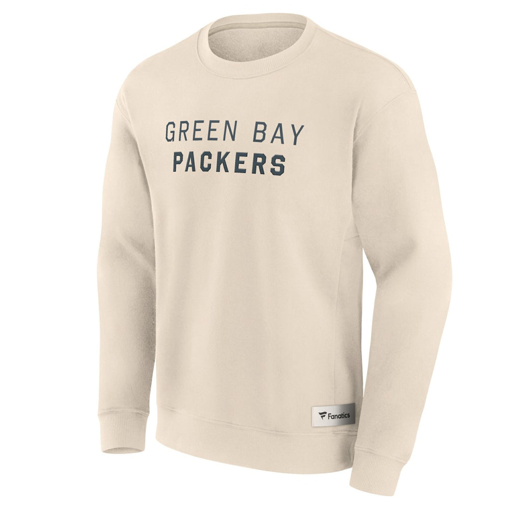 Green Bay Packers Elements Future Ground Lettering Pullover Sweatshirt Cream | Fanatics