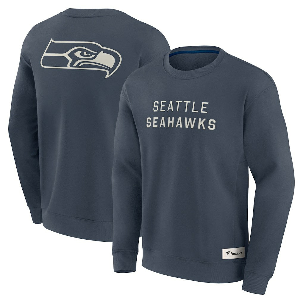 Seattle Seahawks Elements Future Ground Lettering Pullover Sweatshirt Navy | Fanatics