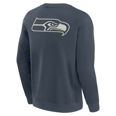 Seattle Seahawks Elements Future Ground Lettering Pullover Sweatshirt Navy | Fanatics