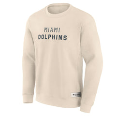 Miami Dolphins Elements Future Ground Lettering Pullover Sweatshirt Cream | Fanatics
