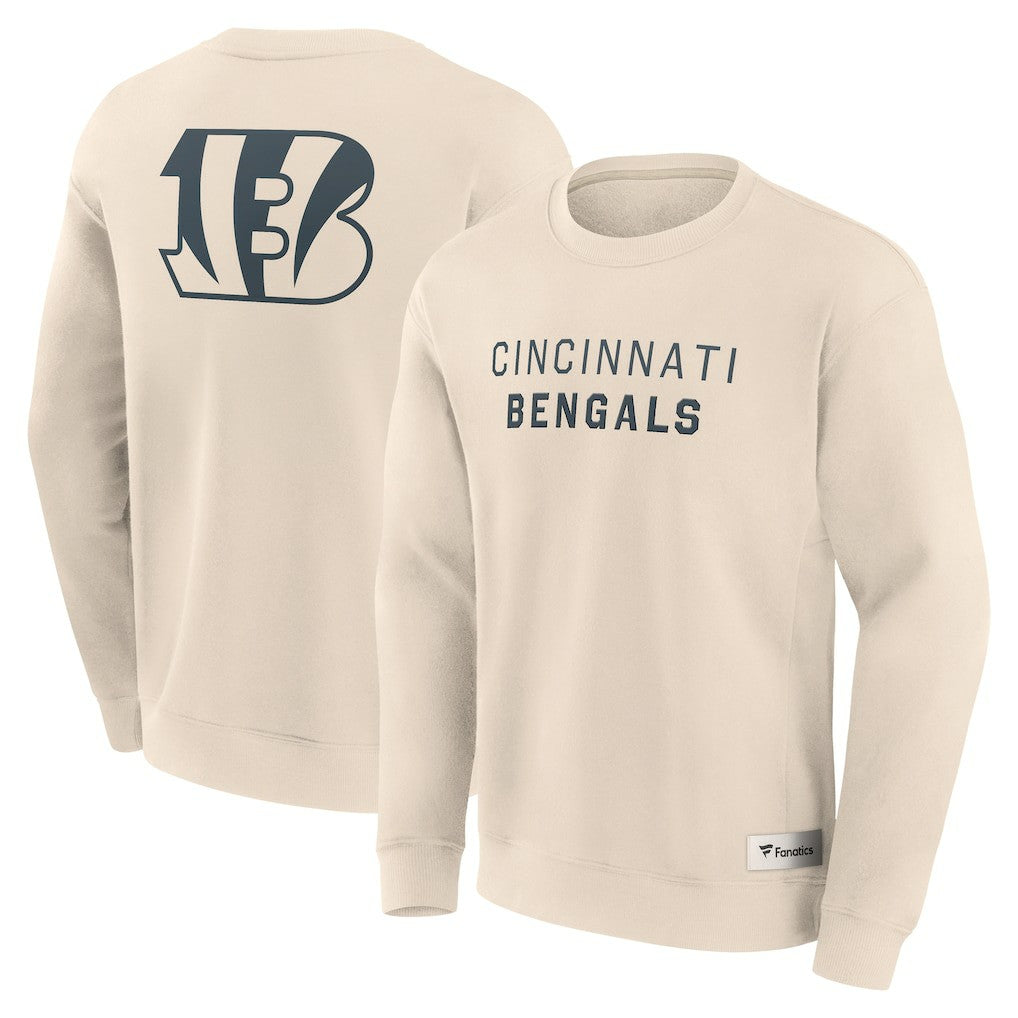 Cincinnati Bengals Elements Future Ground Lettering Pullover Sweatshirt Cream | Fanatics
