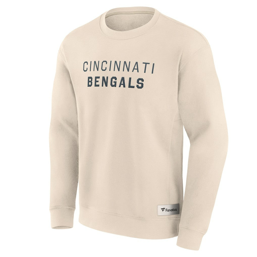 Cincinnati Bengals Elements Future Ground Lettering Pullover Sweatshirt Cream | Fanatics