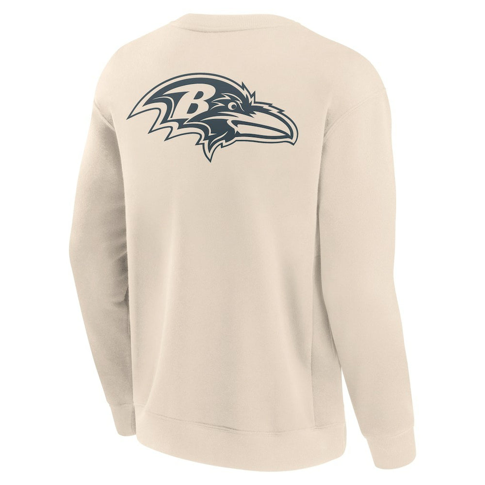 Baltimore Ravens Elements Future Ground Lettering Pullover Sweatshirt Cream | Fanatics