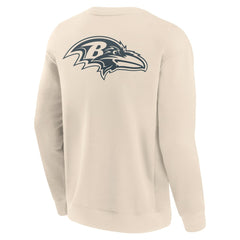 Baltimore Ravens Elements Future Ground Lettering Pullover Sweatshirt Cream | Fanatics