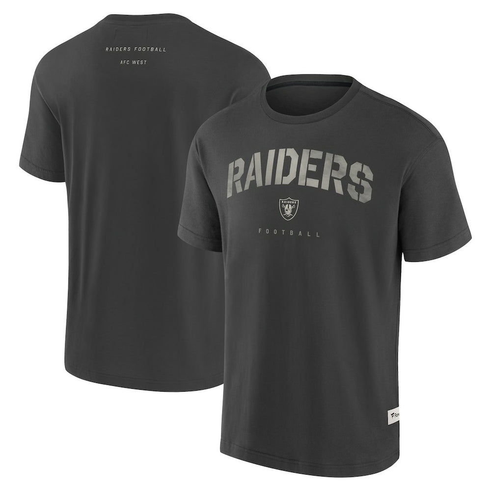 Las Vegas Raiders Elements Weathered Tonal Future Ground T-Shirt Charcoal | Fanatics