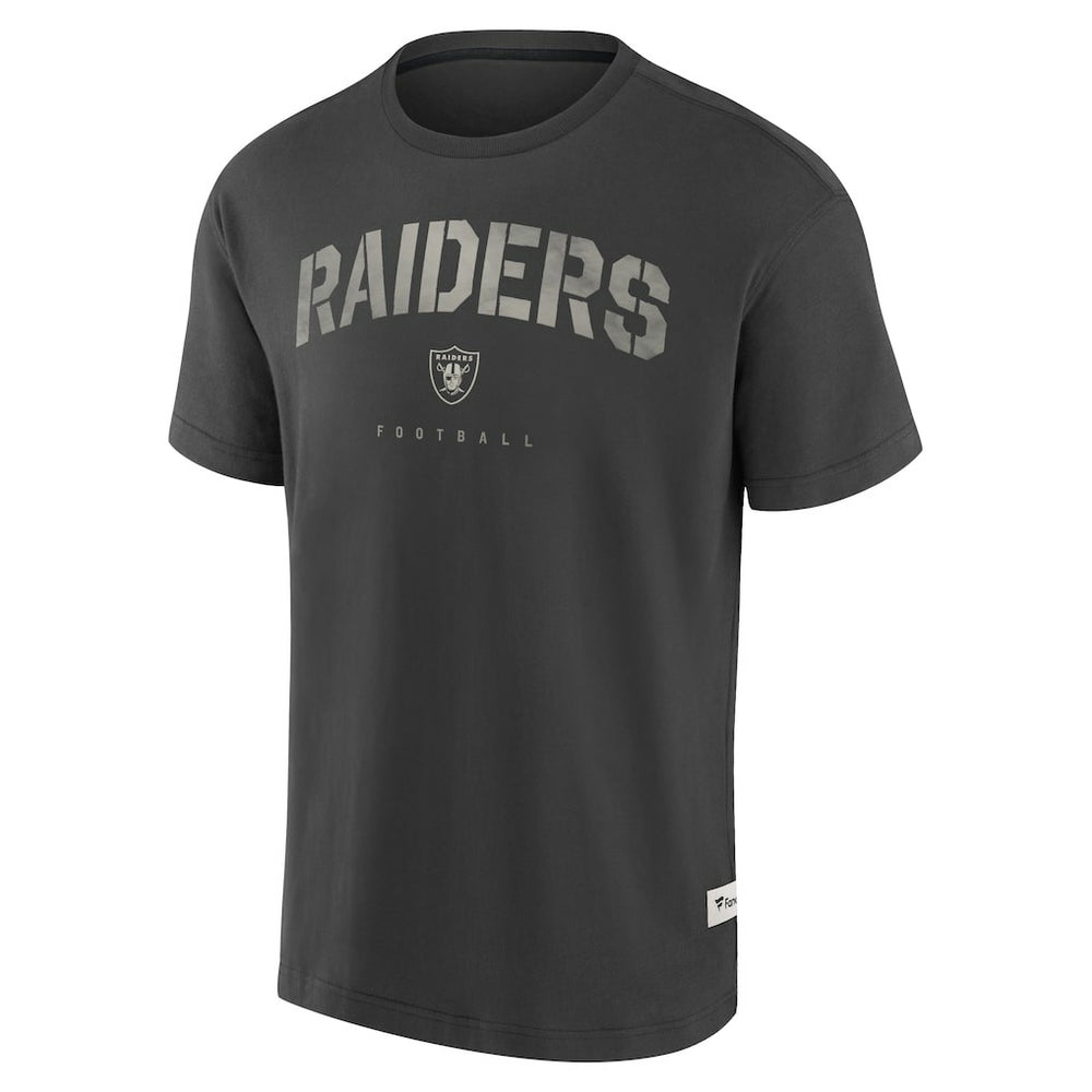 Las Vegas Raiders Elements Weathered Tonal Future Ground T-Shirt Charcoal | Fanatics