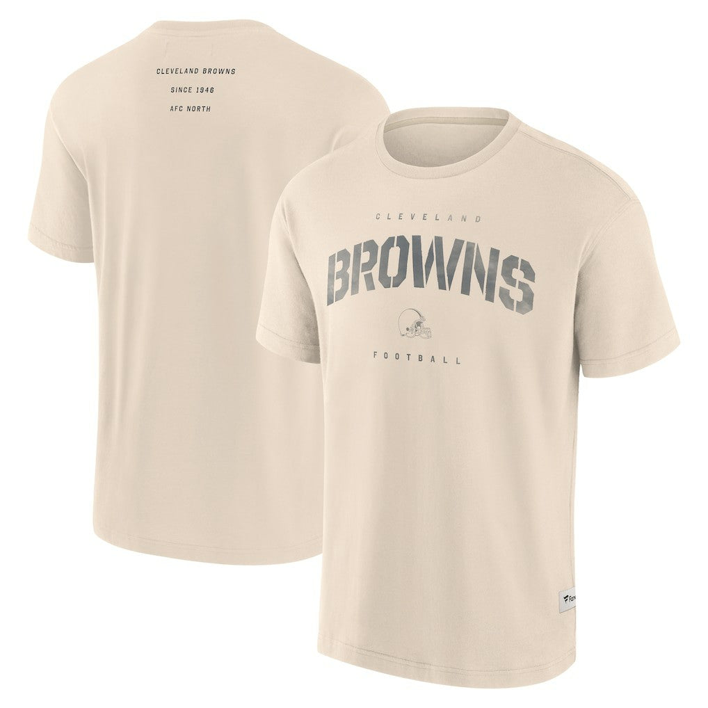 Cleveland Browns Elements Weathered Tonal Future Ground T-Shirt Cream | Fanatics