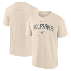 Miami Dolphins Elements Weathered Tonal Future Ground T-Shirt Cream | Fanatics