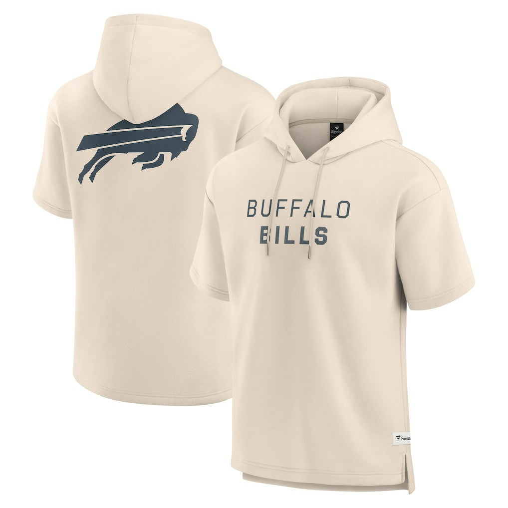 Buffalo Bills Elements Future Ground Lettering Short Sleeve Pullover Hoodie Cream | Fanatics