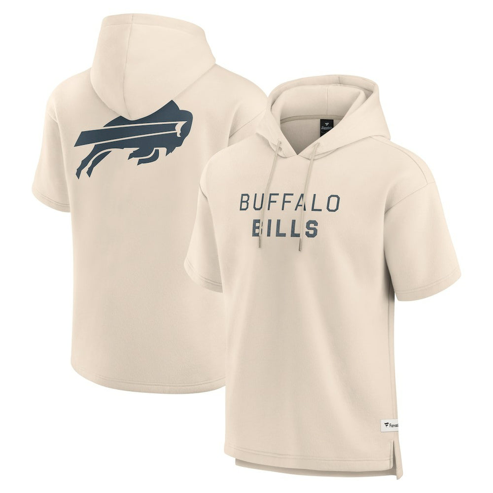 Buffalo Bills Elements Future Ground Lettering Short Sleeve Pullover Hoodie Cream | Fanatics