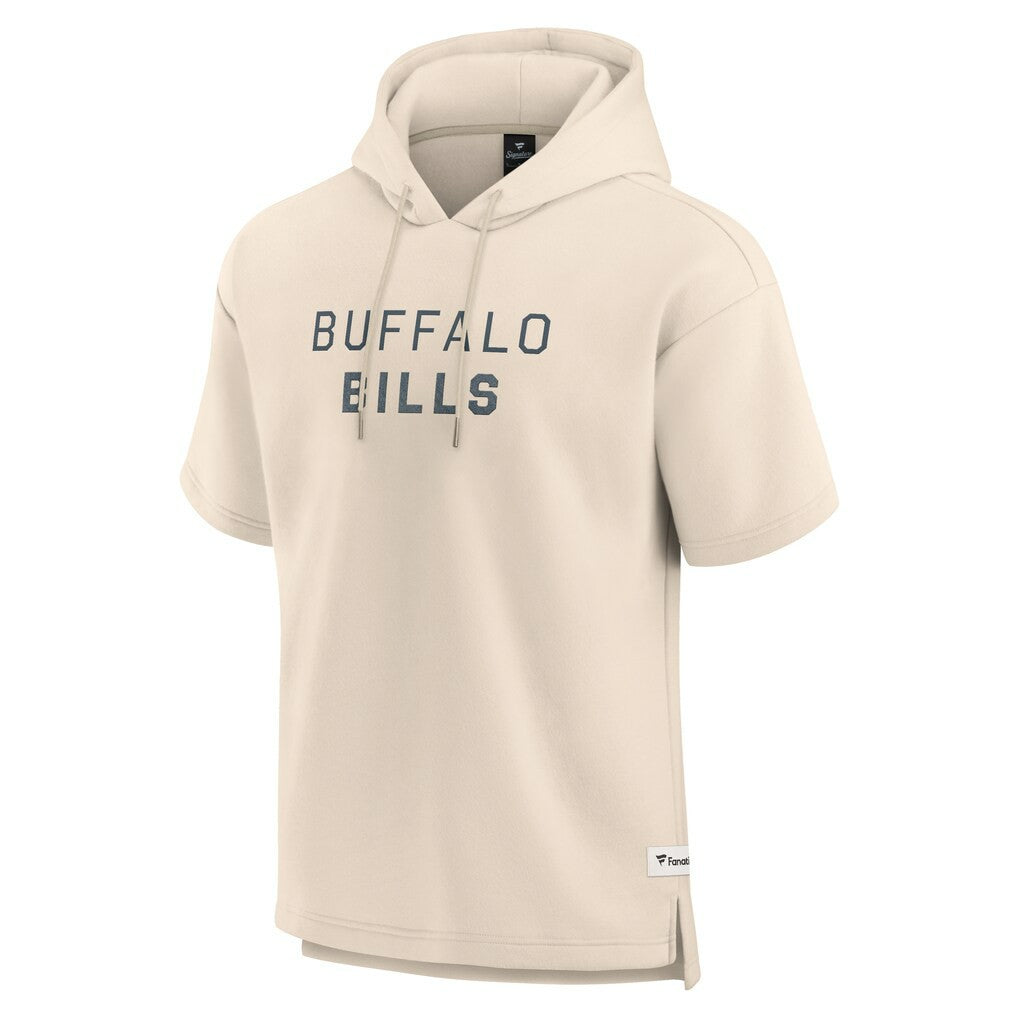 Buffalo Bills Elements Future Ground Lettering Short Sleeve Pullover Hoodie Cream | Fanatics