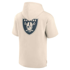 Las Vegas Raiders Elements Future Ground Lettering Short Sleeve Pullover Hoodie Cream | Fanatics