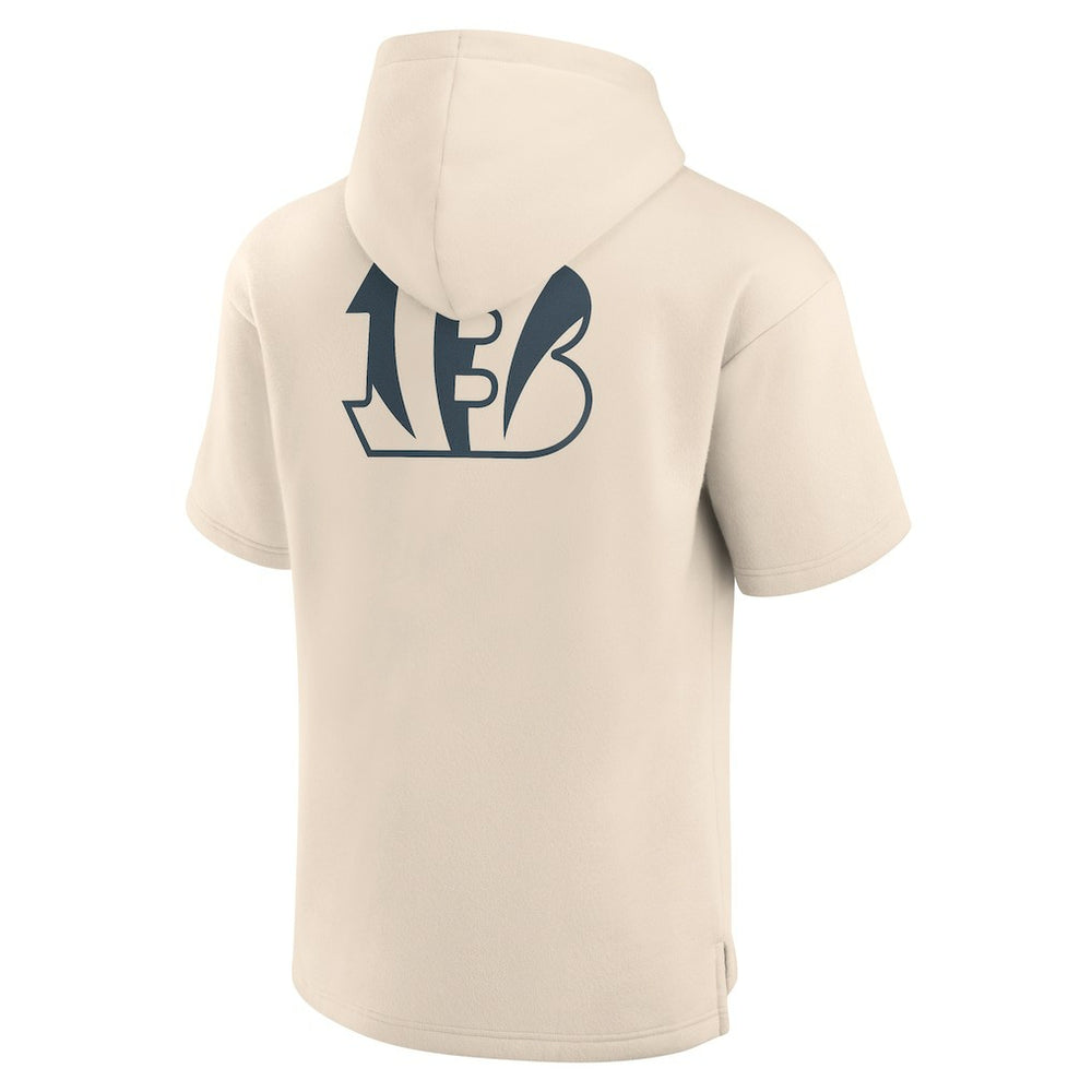 Cincinnati Bengals Elements Future Ground Lettering Short Sleeve Pullover Hoodie Cream | Fanatics