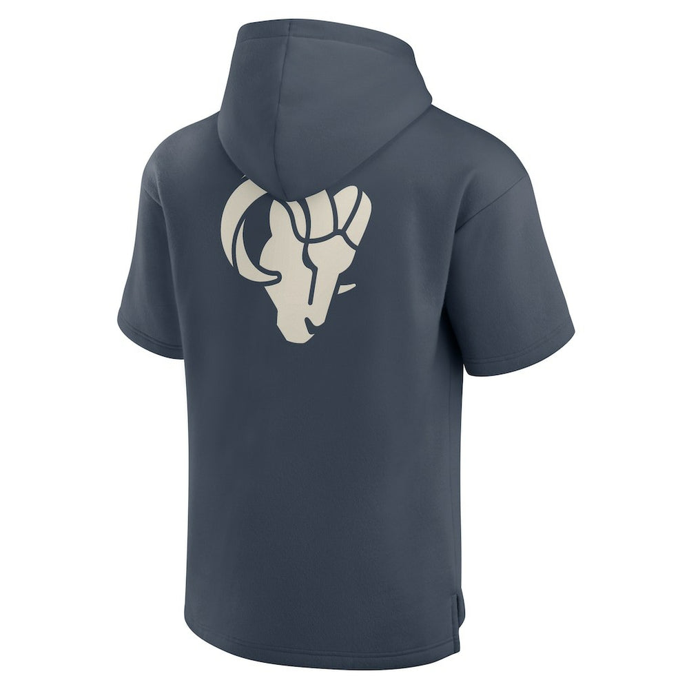 Los Angeles Rams Elements Future Ground Lettering Short Sleeve Pullover Hoodie Navy | Fanatics