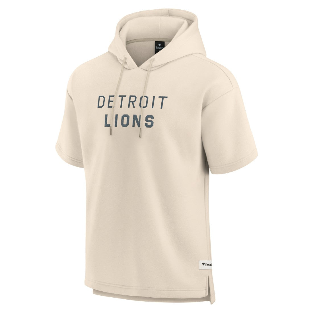 Detroit Lions Elements Future Ground Lettering Short Sleeve Pullover Hoodie Cream | Fanatics