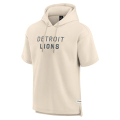 Detroit Lions Elements Future Ground Lettering Short Sleeve Pullover Hoodie Cream | Fanatics