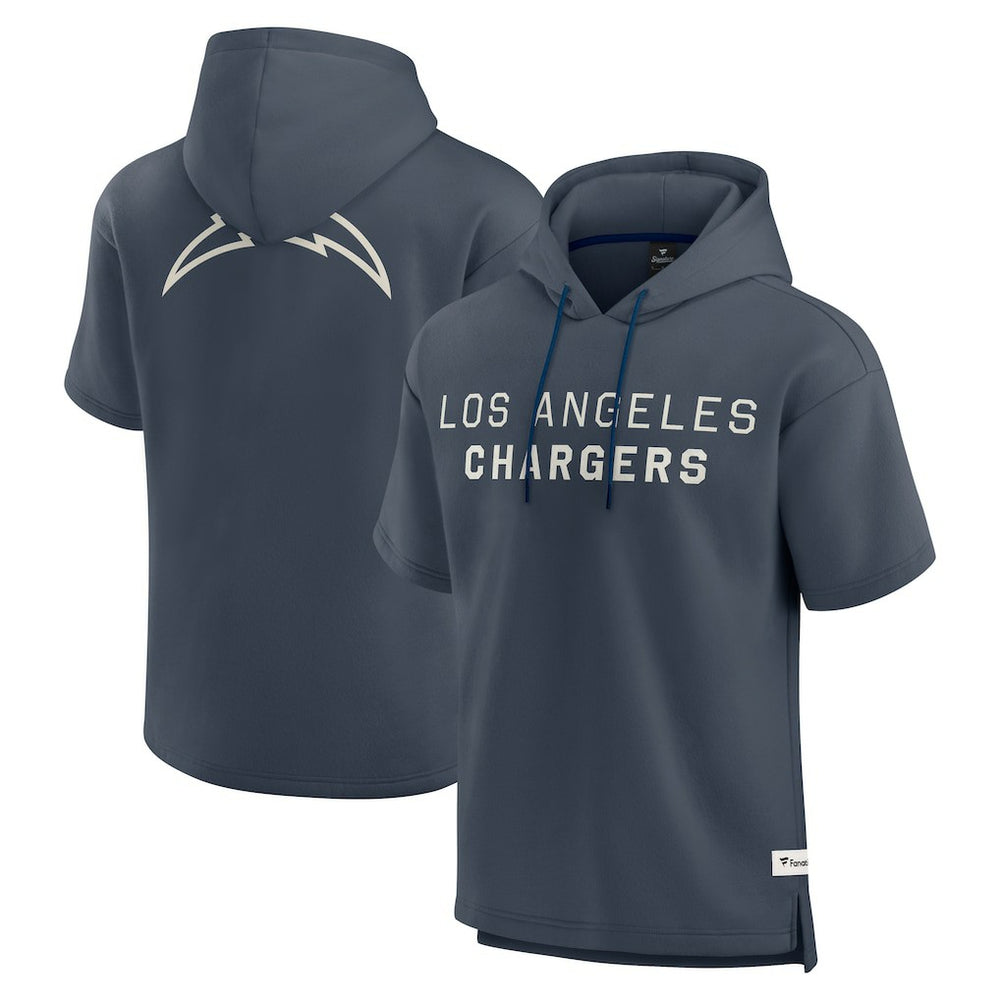 Los Angeles Chargers Elements Future Ground Lettering Short Sleeve Pullover Hoodie Navy | Fanatics