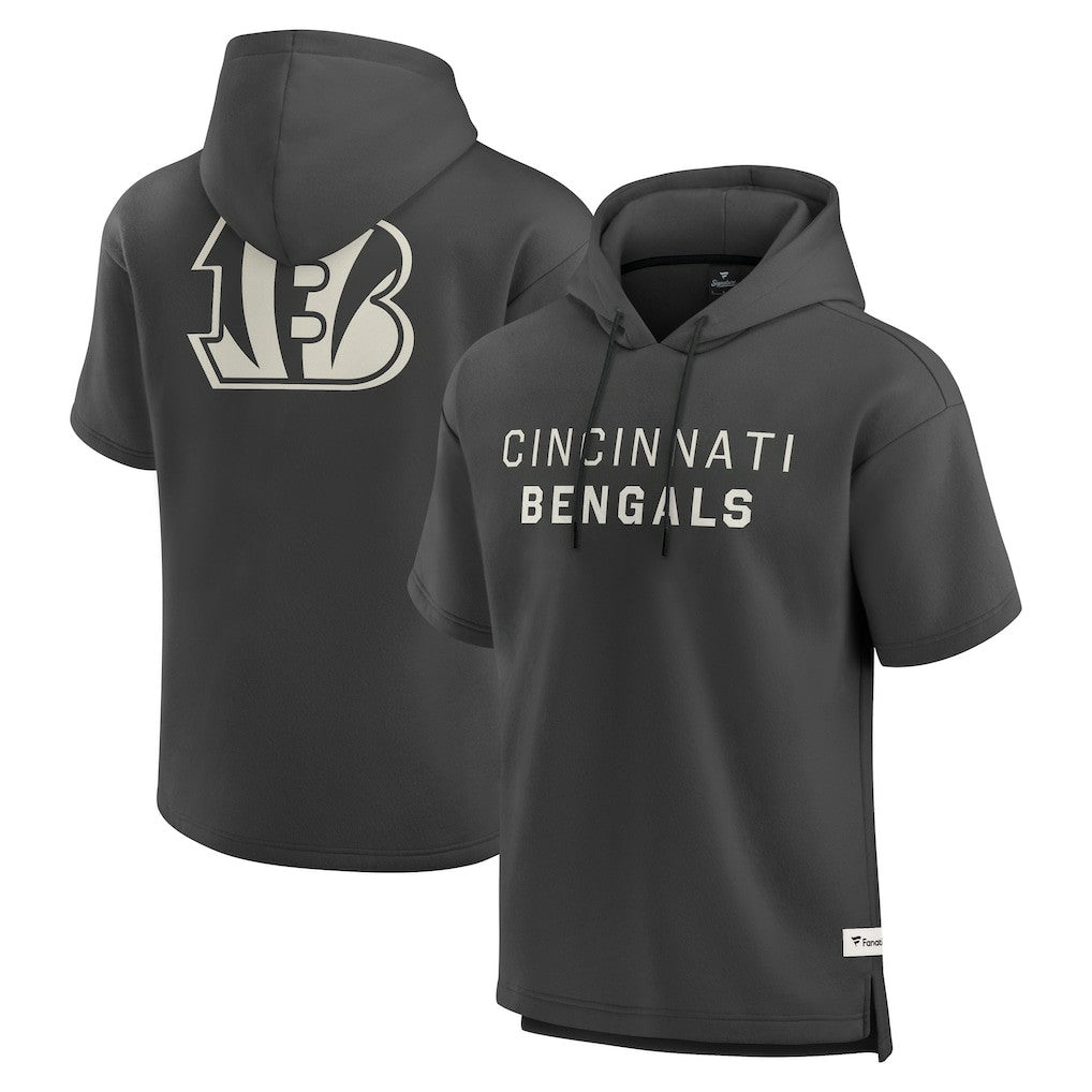 Cincinnati Bengals Elements Future Ground Lettering Short Sleeve Pullover Hoodie Charcoal | Fanatics
