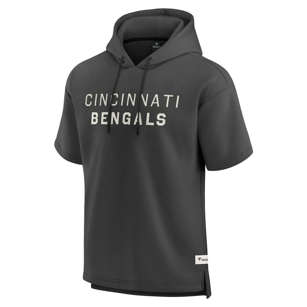 Cincinnati Bengals Elements Future Ground Lettering Short Sleeve Pullover Hoodie Charcoal | Fanatics