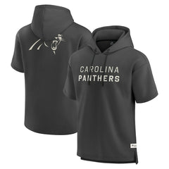 Carolina Panthers Elements Future Ground Lettering Short Sleeve Pullover Hoodie Charcoal | Fanatics