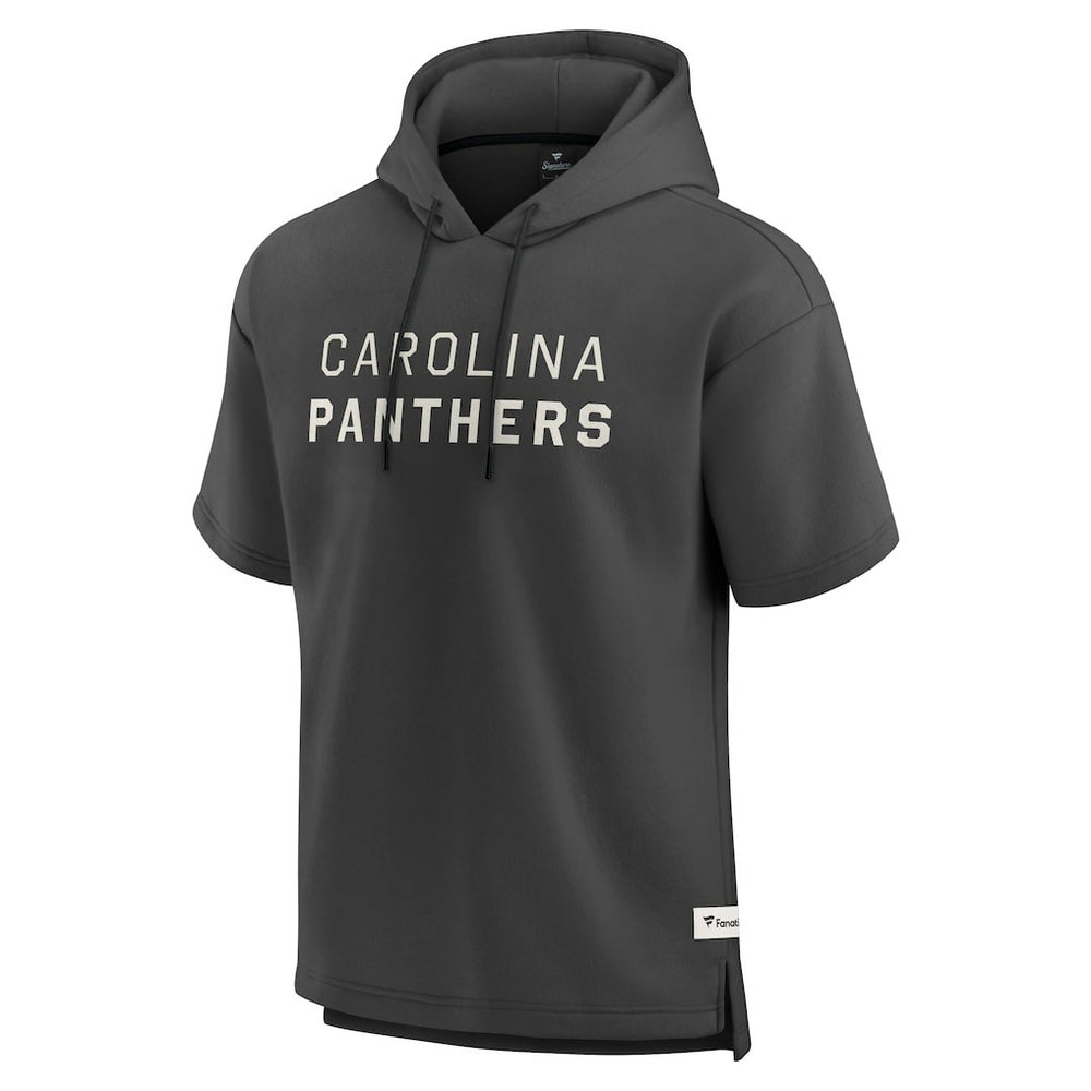 Carolina Panthers Elements Future Ground Lettering Short Sleeve Pullover Hoodie Charcoal | Fanatics