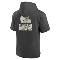 Cleveland Browns Elements Future Ground Lettering Short Sleeve Pullover Hoodie Charcoal | Fanatics