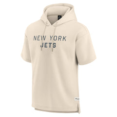 New York Jets Elements Future Ground Lettering Short Sleeve Pullover Hoodie Cream | Fanatics