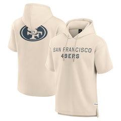 San Francisco 49ers Elements Future Ground Lettering Short Sleeve Pullover Hoodie Cream | Fanatics