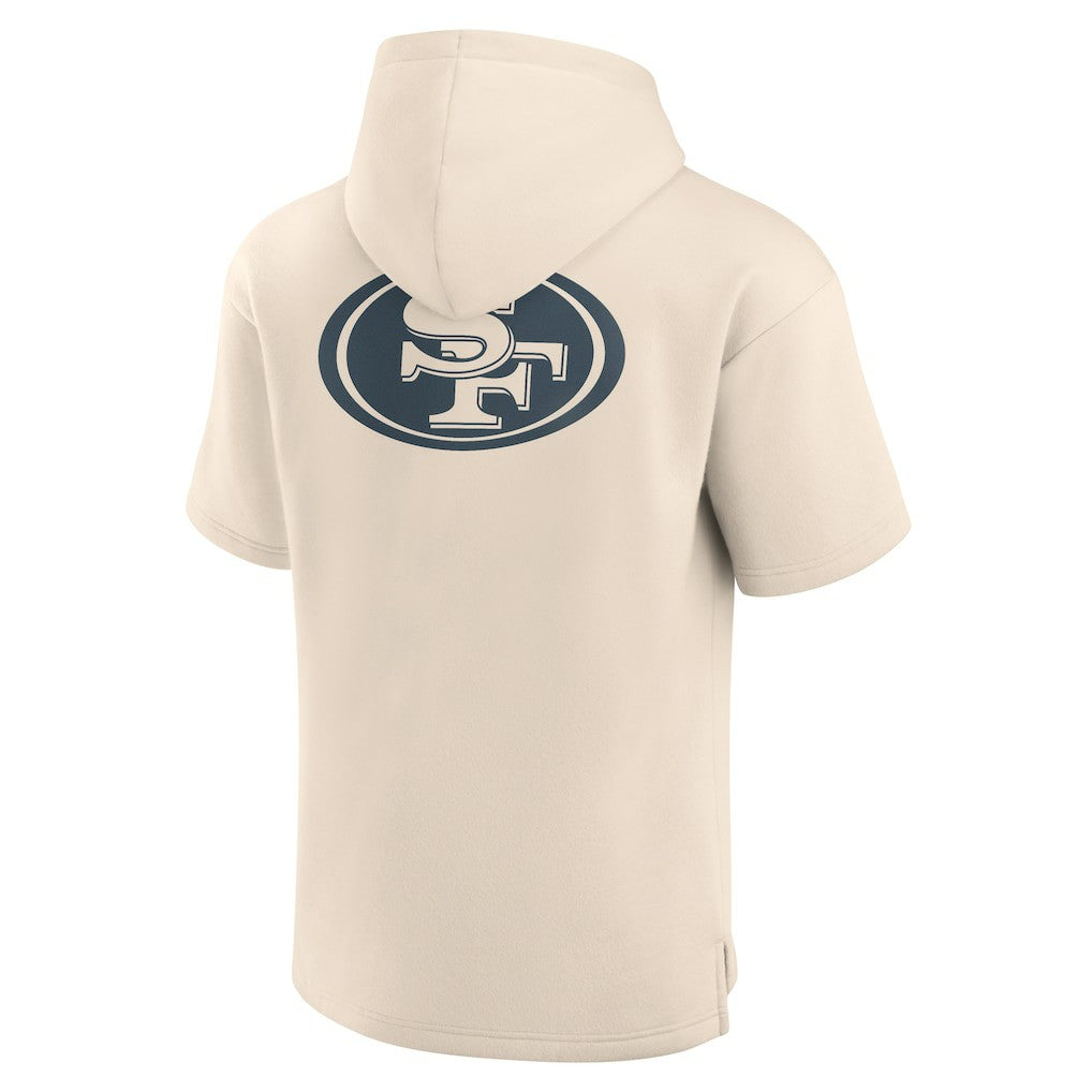 San Francisco 49ers Elements Future Ground Lettering Short Sleeve Pullover Hoodie Cream | Fanatics