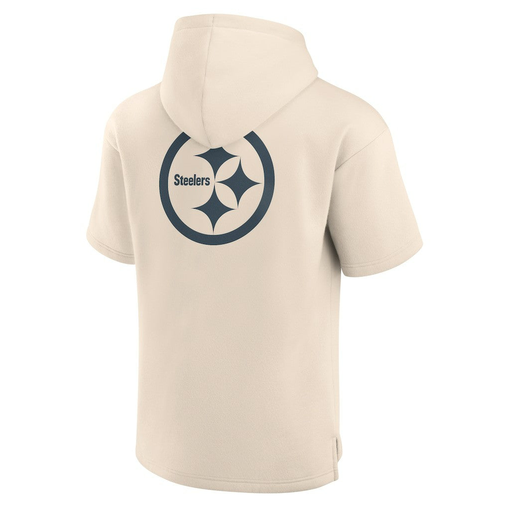 Pittsburgh Steelers Elements Future Ground Lettering Short Sleeve Pullover Hoodie Cream | Fanatics