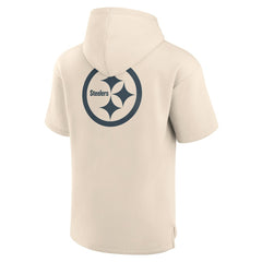 Pittsburgh Steelers Elements Future Ground Lettering Short Sleeve Pullover Hoodie Cream | Fanatics