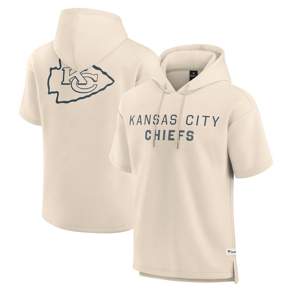 Kansas City Chiefs Elements Future Ground Lettering Short Sleeve Pullover Hoodie Cream | Fanatics
