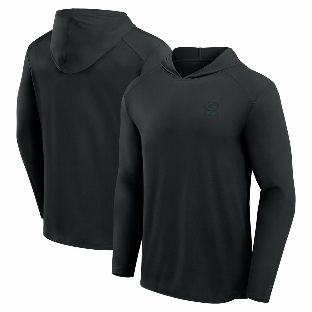 Green Bay Packers Front Office Power Mono Long Sleeve Hoodie T-Shirt Black | Fanatics