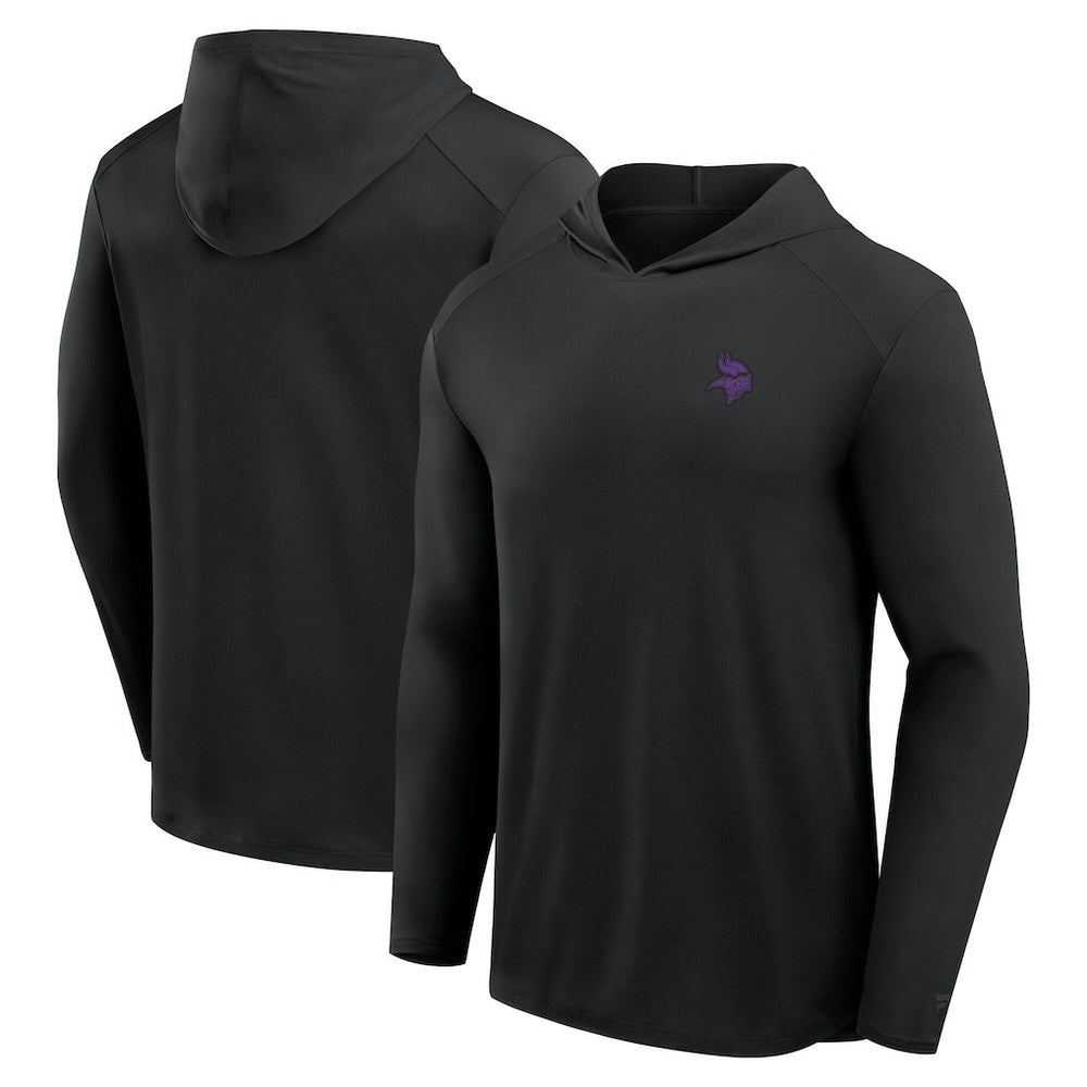 Minnesota Vikings Front Office Power Mono Long Sleeve Hoodie T-Shirt Black | Fanatics