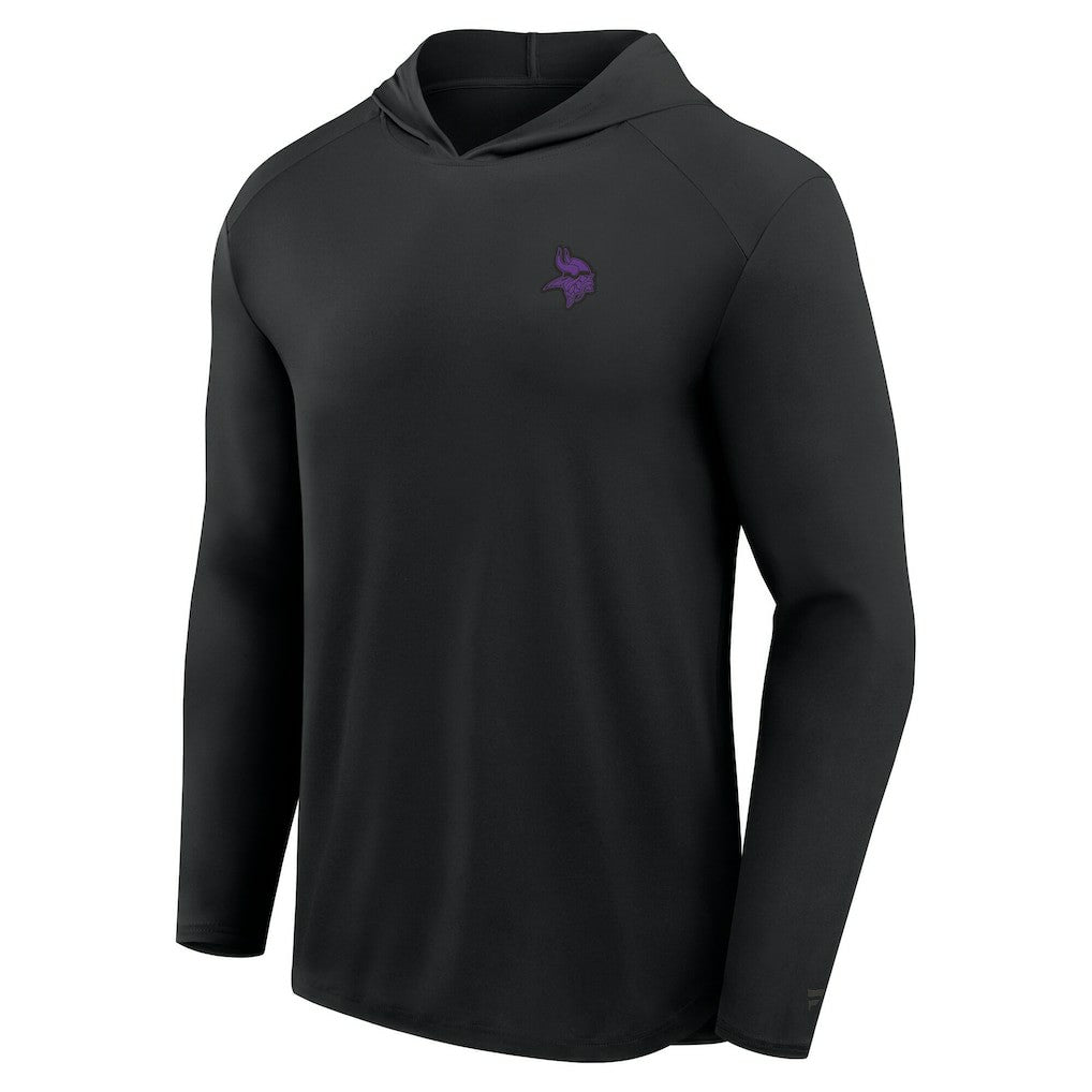 Minnesota Vikings Front Office Power Mono Long Sleeve Hoodie T-Shirt Black | Fanatics
